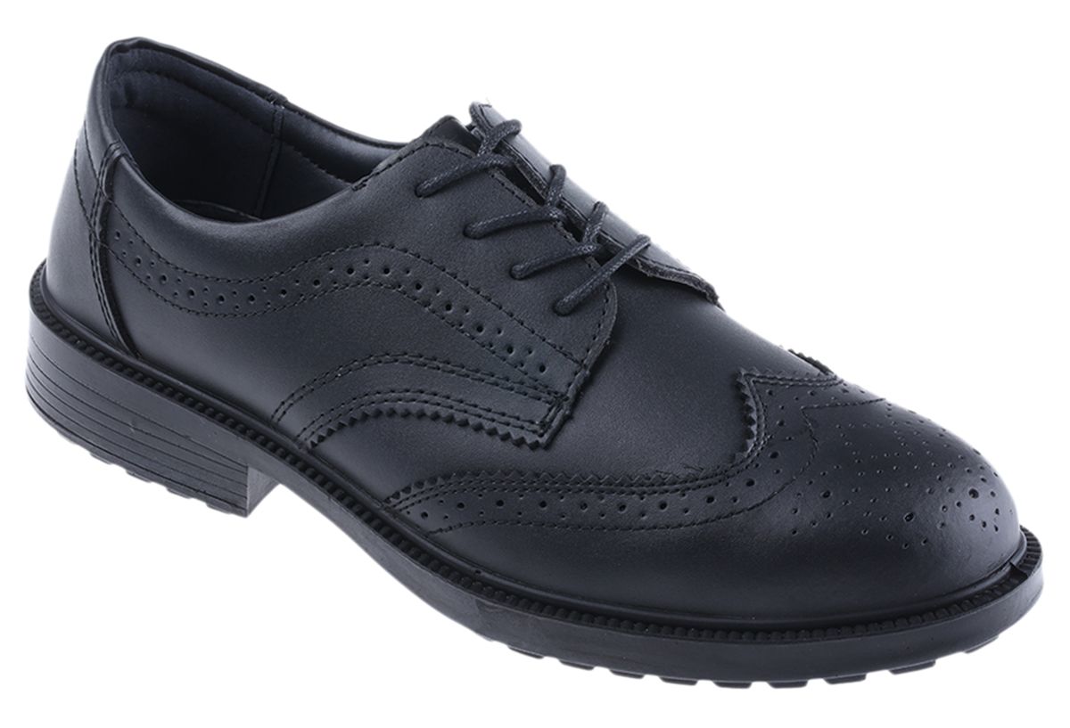 RS PRO Mens Black Toe Capped Safety Shoes EU 46 UK 11 RS