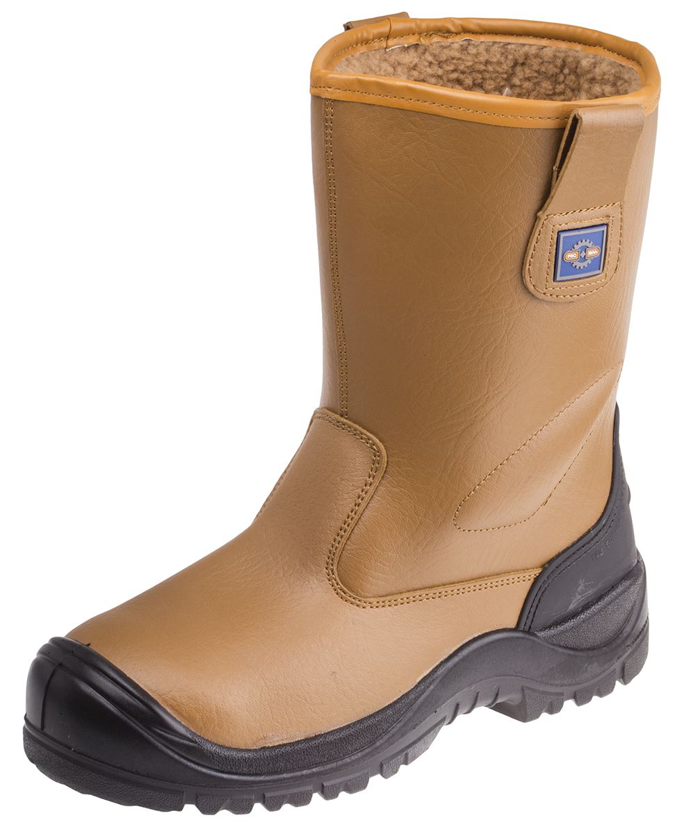 RS PRO Honey Steel Toe Capped Mens Safety Boots, UK 6, EU 39