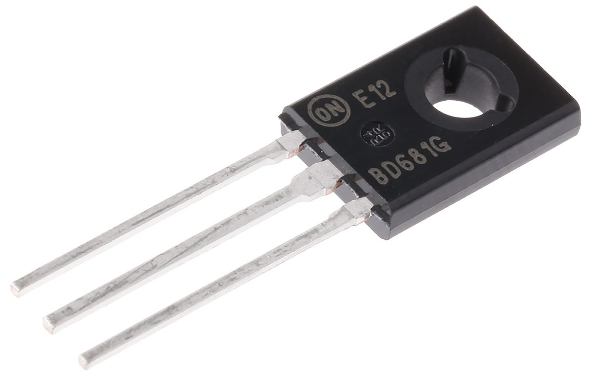onsemi BD681G NPN Darlington Transistor, 4 A 100 V HFE750, 3Pin TO