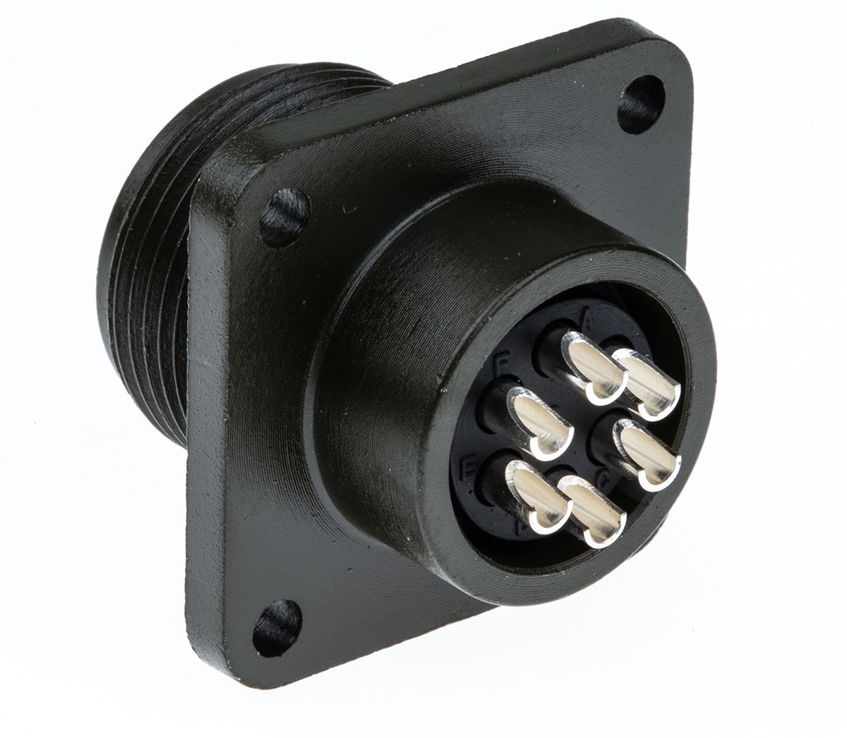 Amphenol Industrial, MS3102A 6 Way Box Mount MIL Spec Circular Connector Receptacle, Socket Contacts,Shell Size 14S,