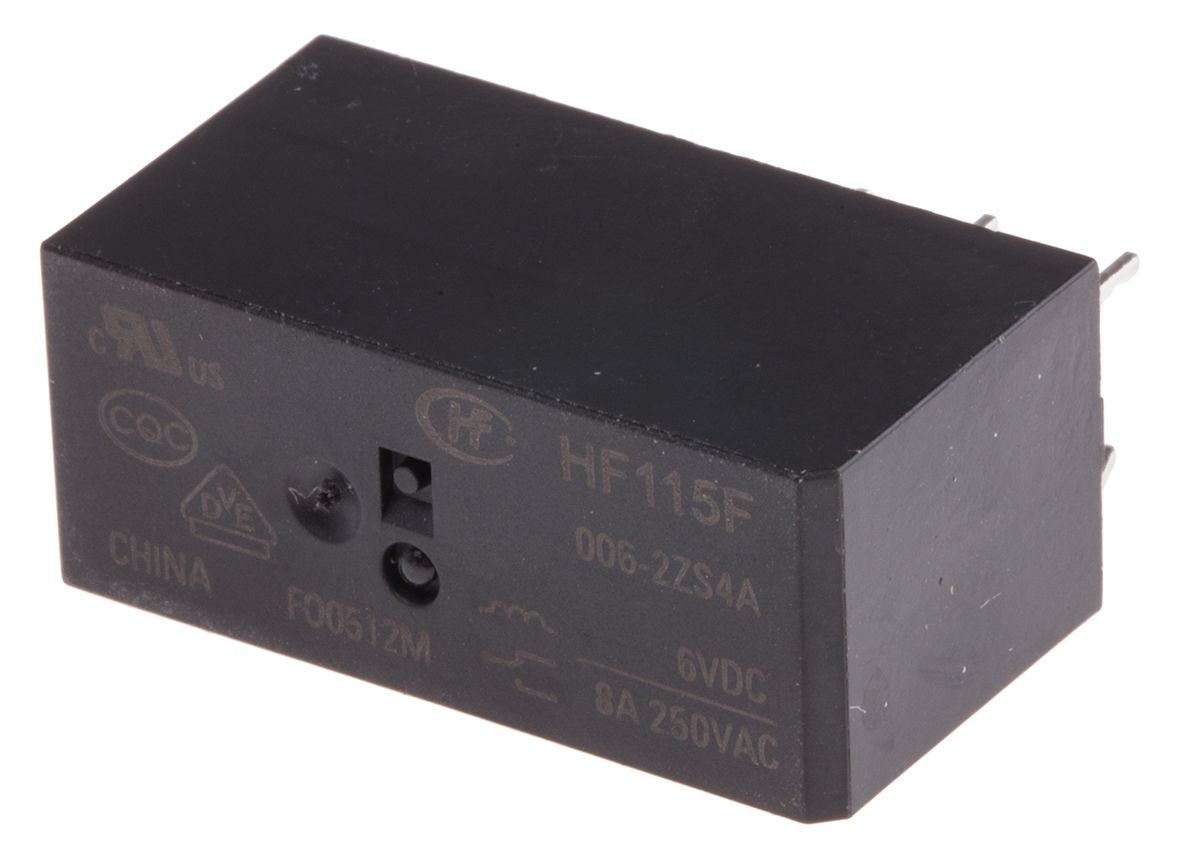 RS PRO PCB Mount NonLatching Relay, 6V dc Coil, 8A Switching Current