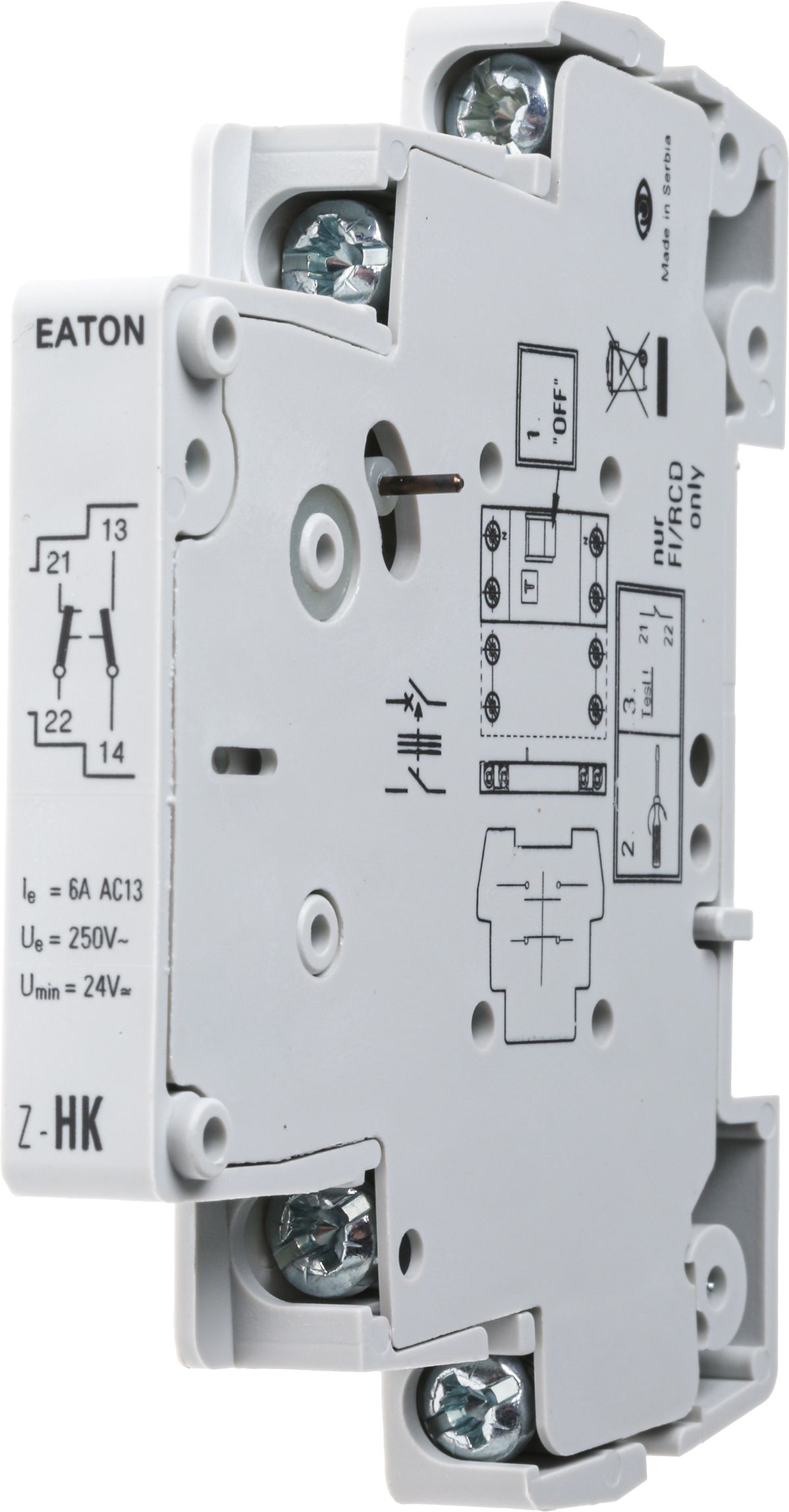 248432 Z-HK | Eaton Auxiliary Contact - 1NC + 1NO, 2 Contact, 3 A | RS