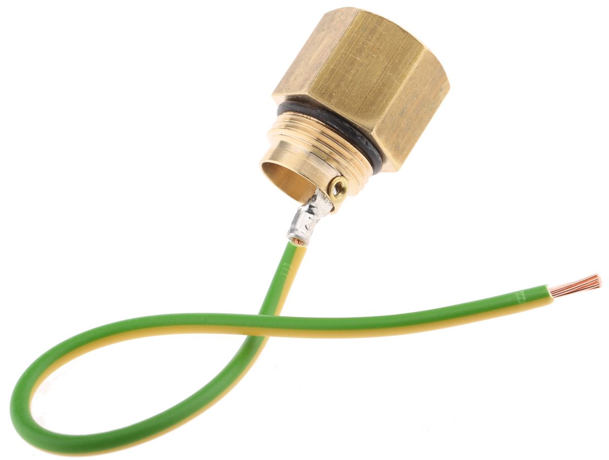 MK Electric Earthing Lead Adapter Brass