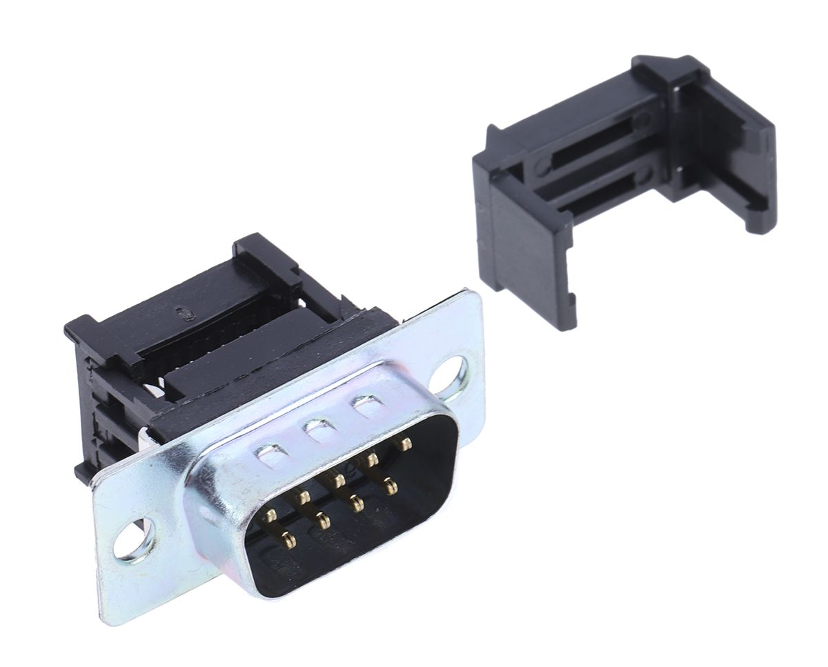 Conector D-sub RS PRO, paso 2.77mm, Ángulo de 90° , Montaje de Cable, Macho, Terminación IDC, 250,0 V., 3.0A