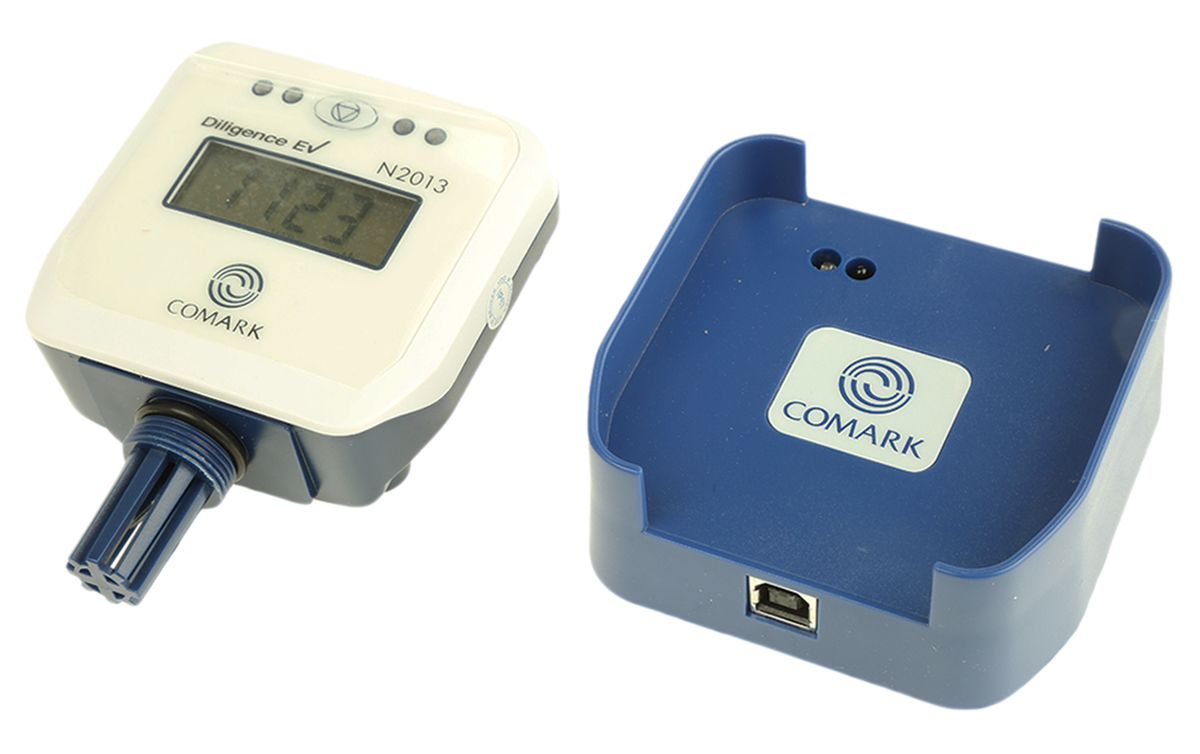 Comark N2013 STARTER KIT Temperature & Humidity Data Logger, 2 Input Channel(s), Battery-Powered