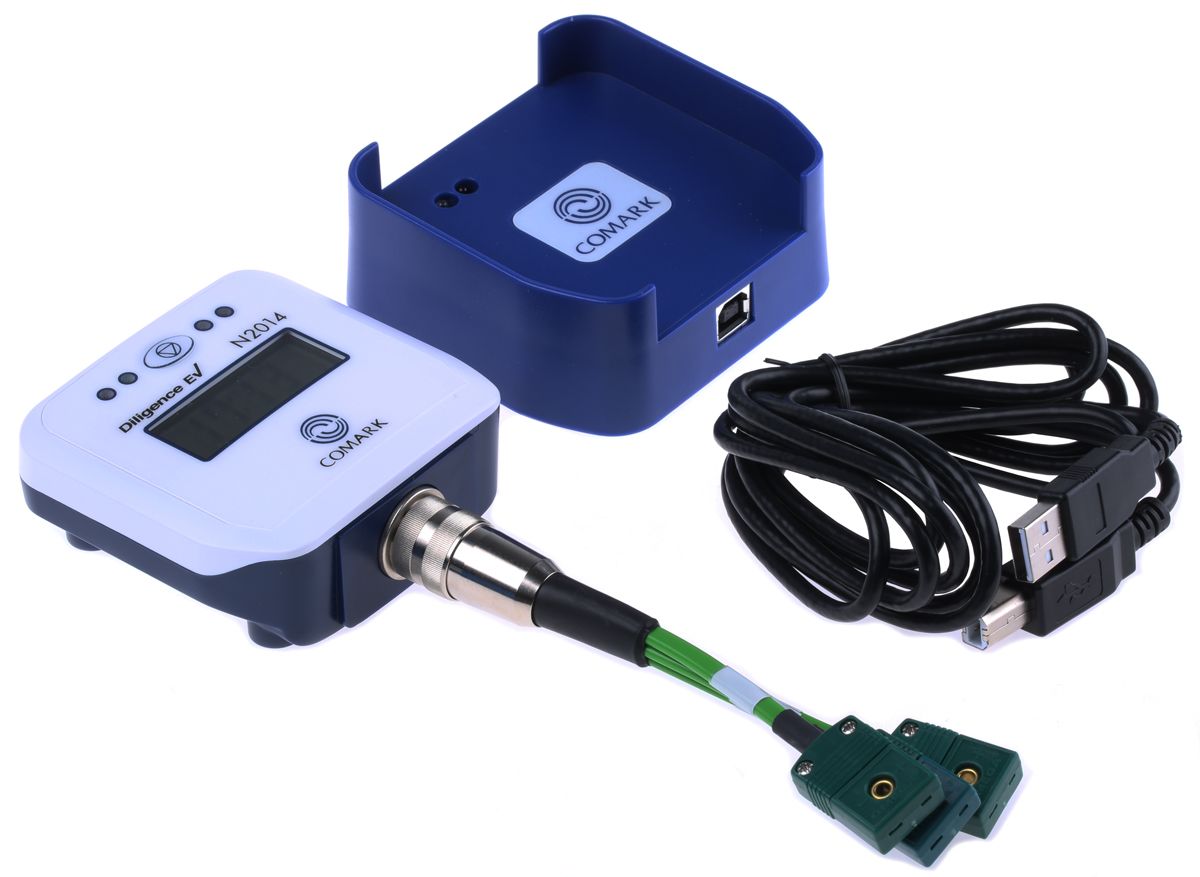 Comark N2014 STARTER KIT Temperature Data Logger, 3 Input Channel(s), Battery-Powered