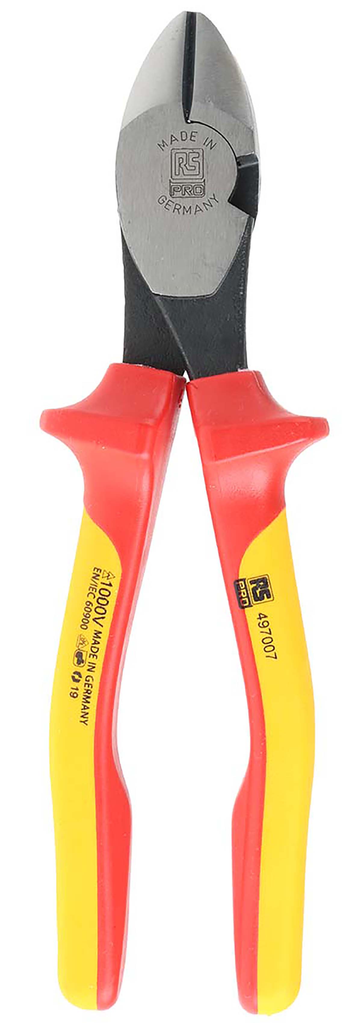 RS PRO VDE/1000V Insulated 180 mm Diagonal Cutters
