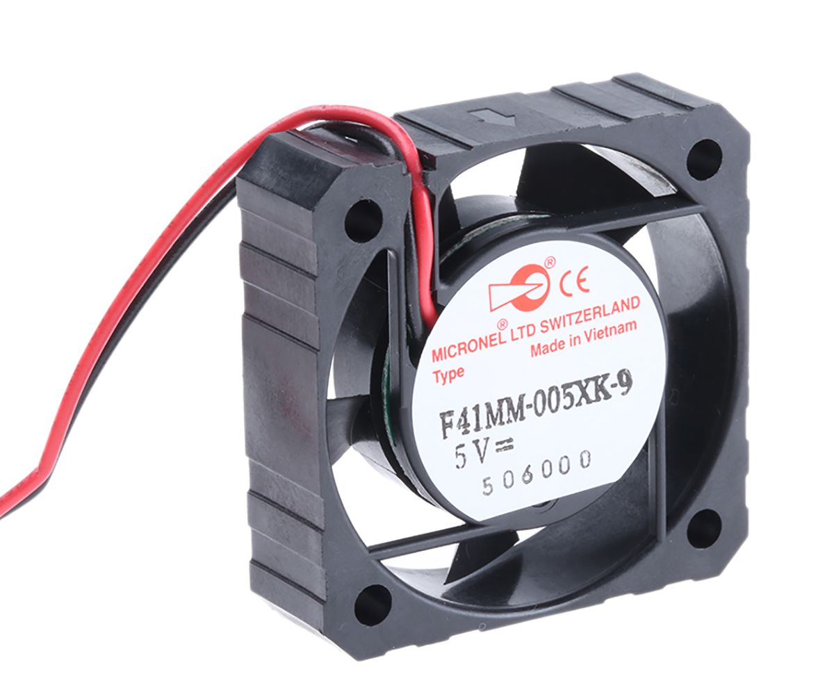Micronel F41 Series Axial Fan, 5 V dc, DC Operation, 8.4m³/h, 565mW