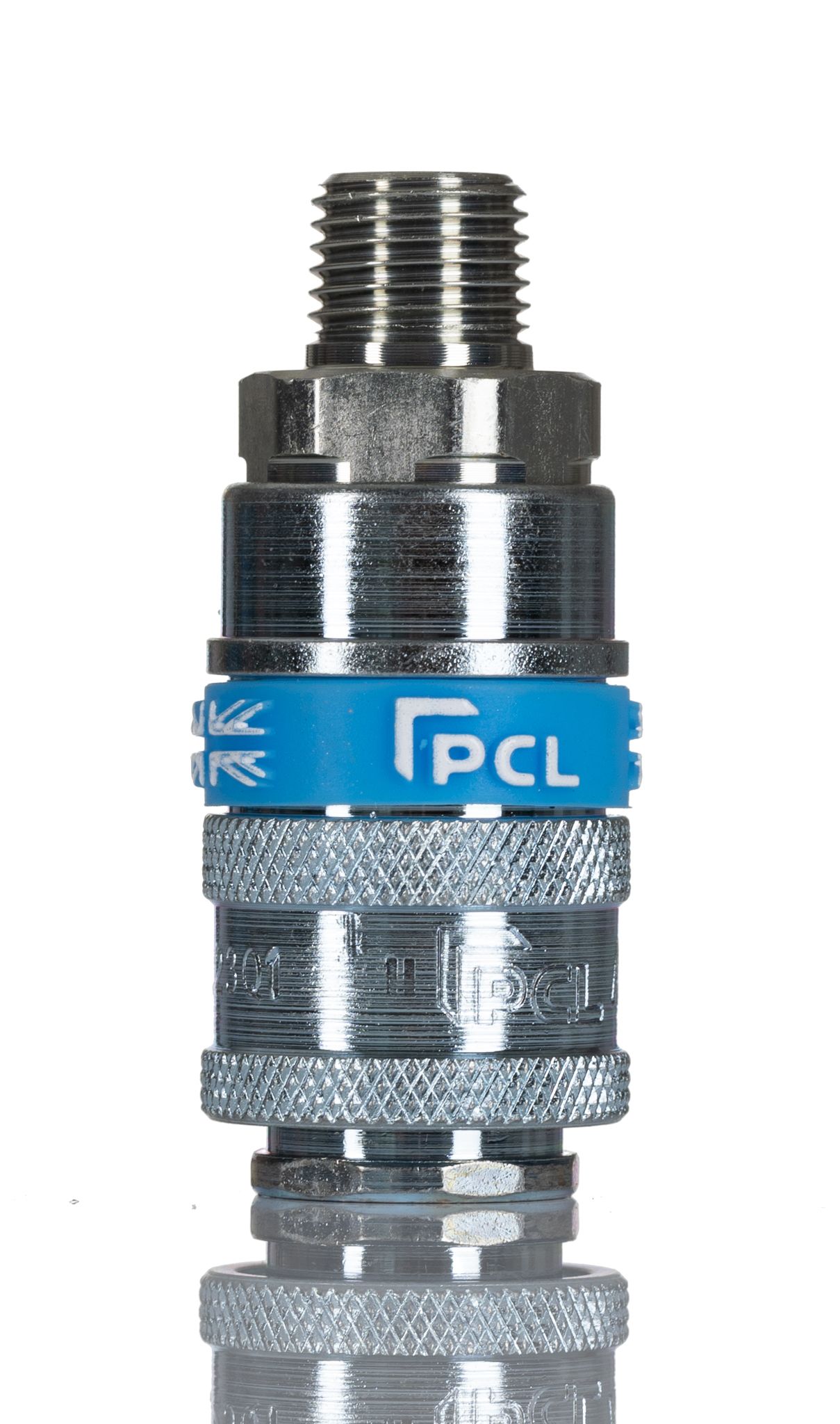 AC21CM PCL Steel Male Pneumatic Quick Connect Coupling, R 1/4 Male