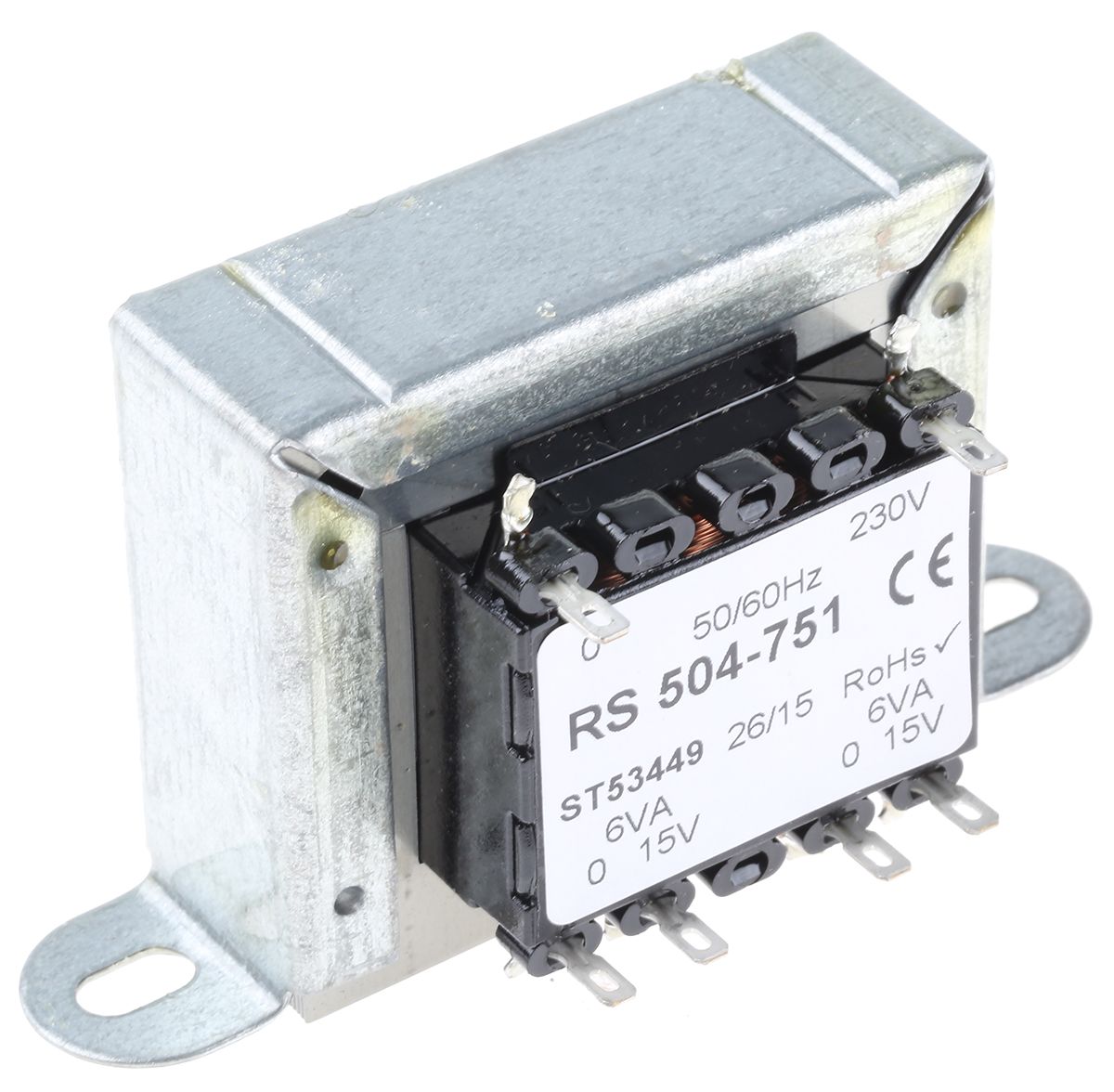 RS PRO 12VA 2 Output Chassis Mounting Transformer, 15V ac