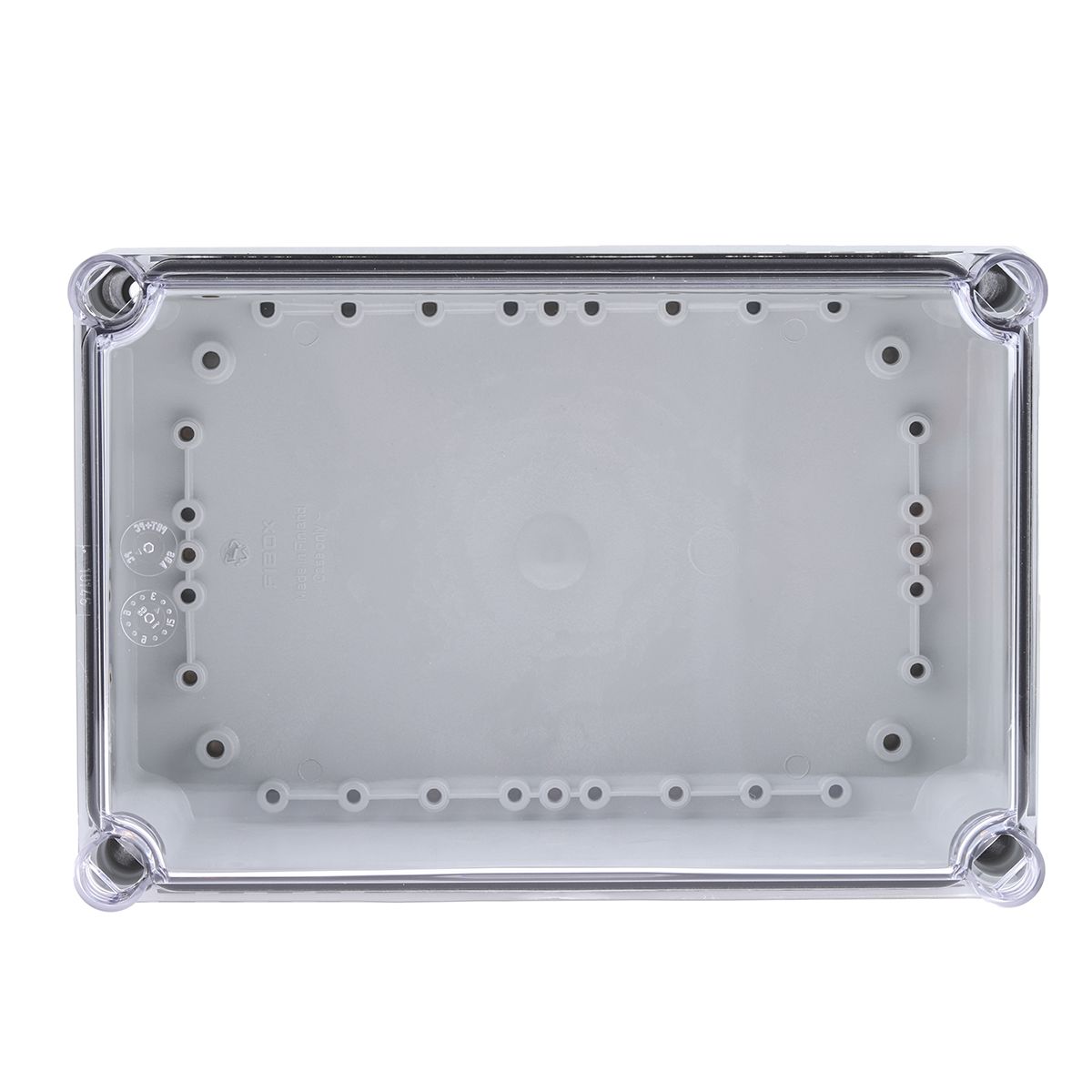 Fibox EK Series Grey Polycarbonate Enclosure, IP66, IP67, Flanged, Transparent Lid, 280 x 190 x 130mm