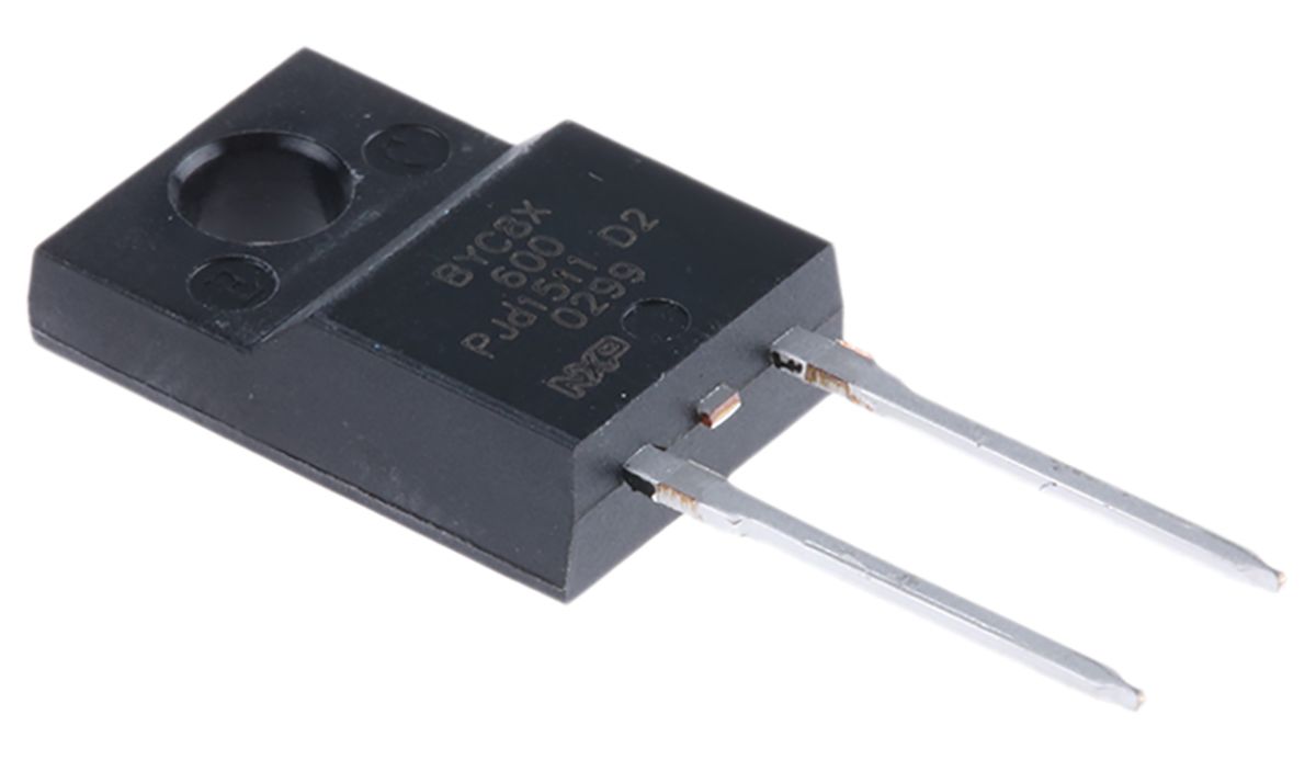 WeEn Semiconductors Co., Ltd Switching Diode, 8A 600V, 2-Pin TO-220F BYC8X-600,127