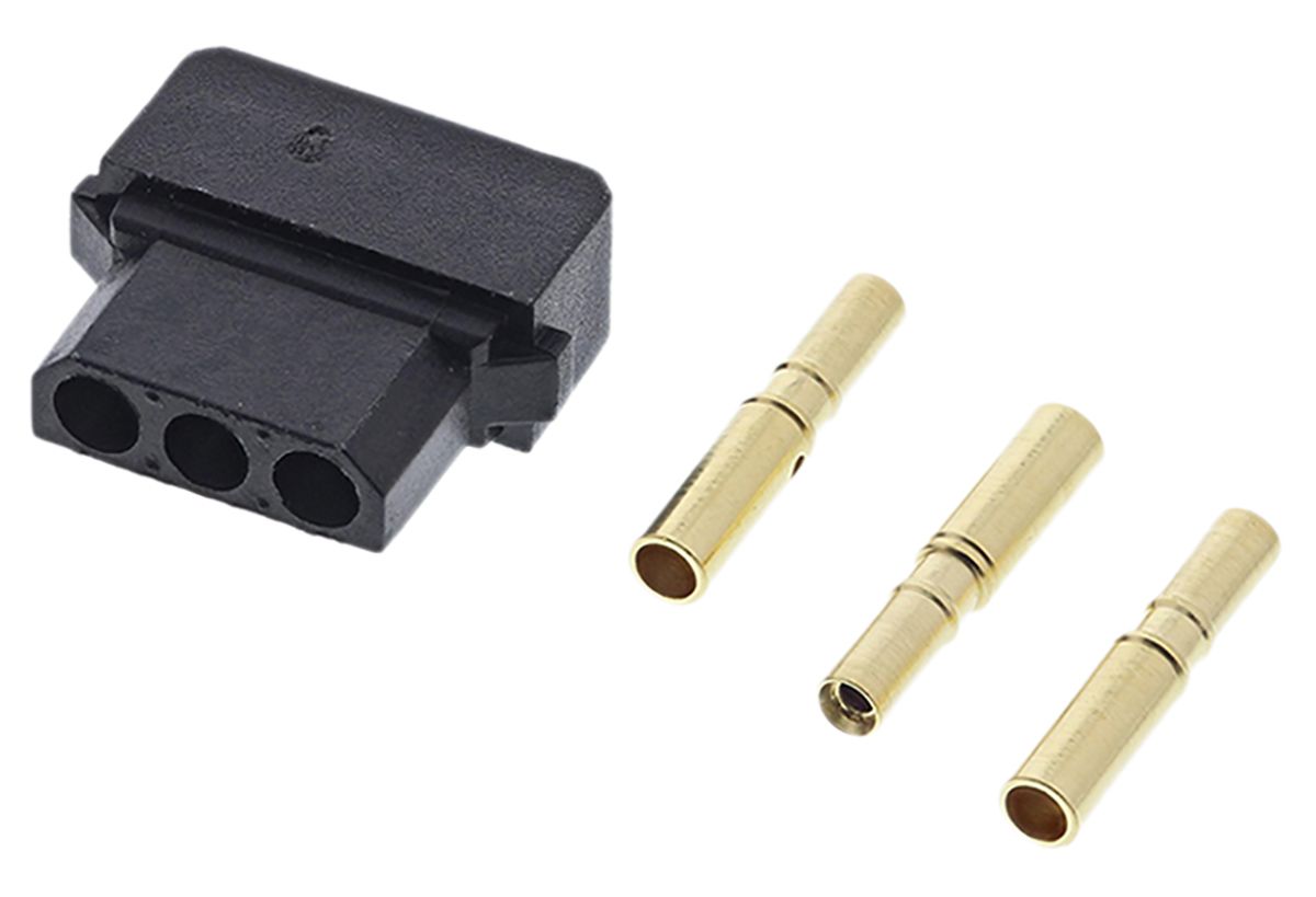 Datamate Connector Kit Containing 3 way SIL Female Shell, Crimps