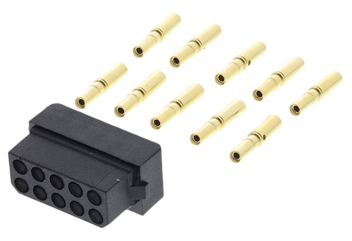 Datamate Connector Kit Containing 10 way DIL Female Shell, Crimps