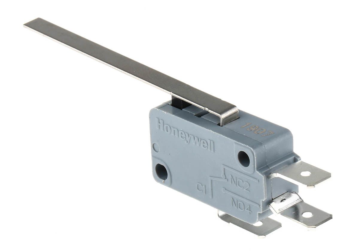 V15T16CZ100A03 Honeywell Long Leaf Lever Micro Switch, Tab Terminal