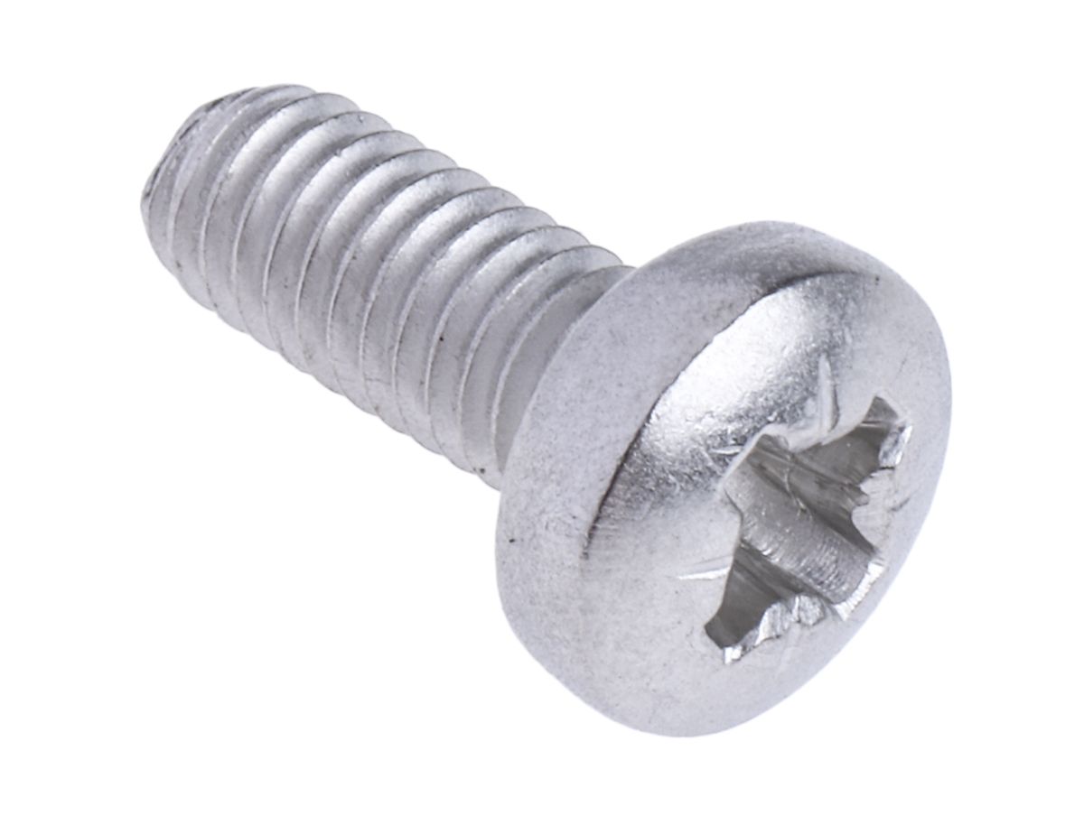 RS PRO Pozidriv Pan A2 304 Stainless Steel Machine Screws DIN 7985Z ...