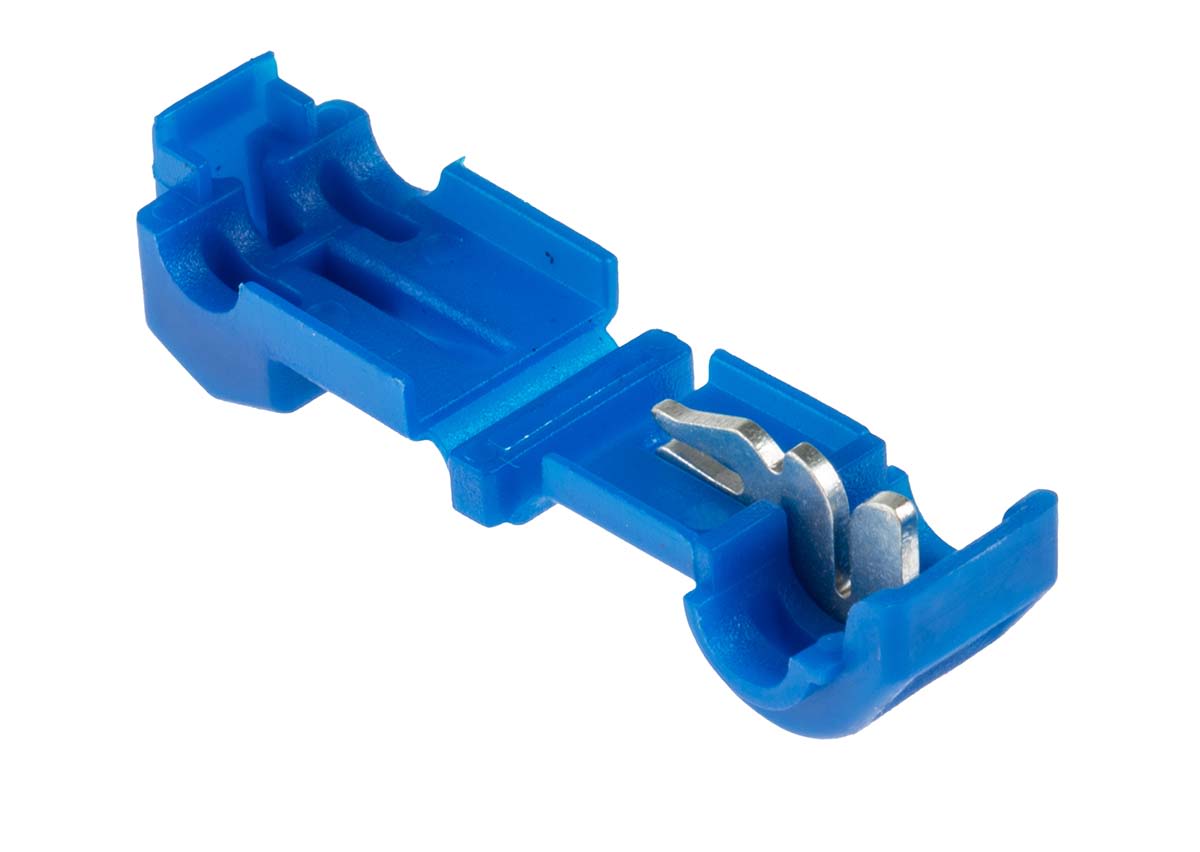 RS PRO T-Tap Wire Splice Connector, Blue, Insulated 18 → 14 AWG