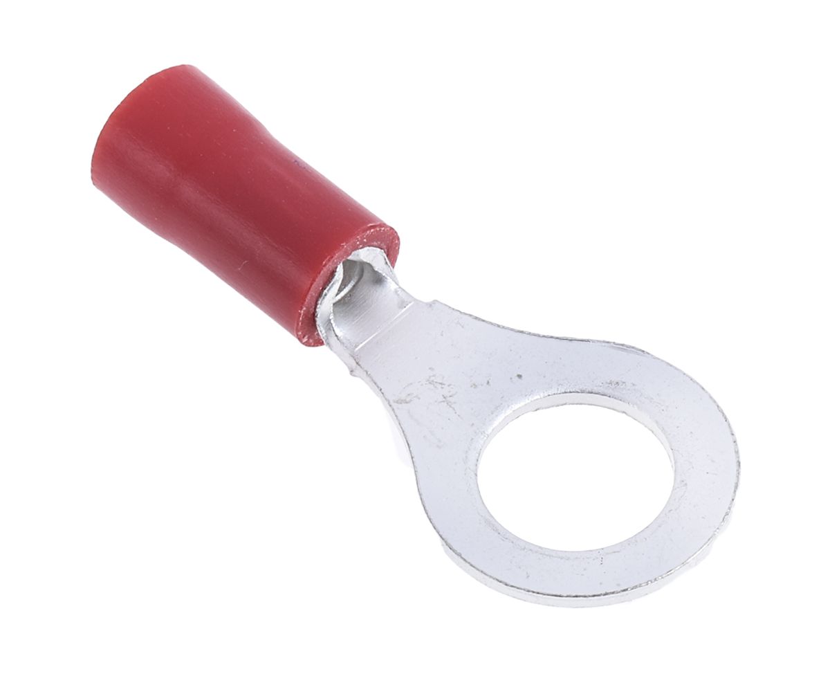 RS PRO Insulated Ring Terminal, M6 Stud Size, 0.5mm² to 1.5mm² Wire