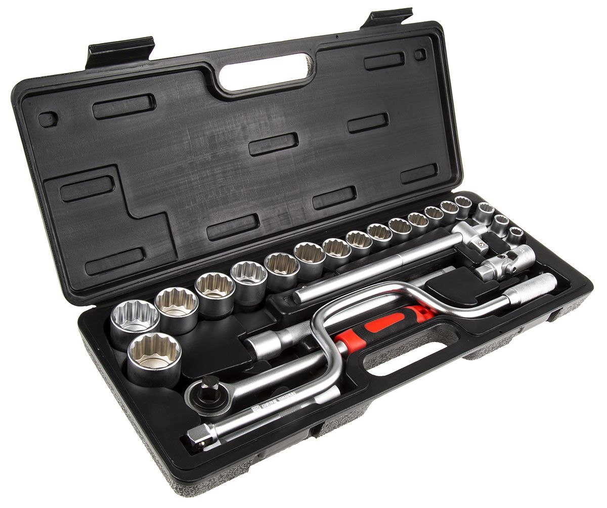 RS PRO 25 Piece , 1/2 in Square Drive Socket Set