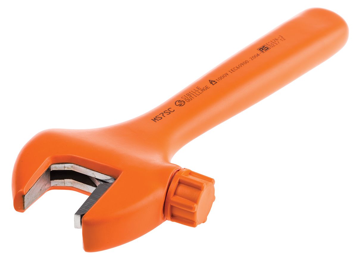 Sibille Adjustable Spanner, 200 mm Overall Length, 26mm Max Jaw Capacity