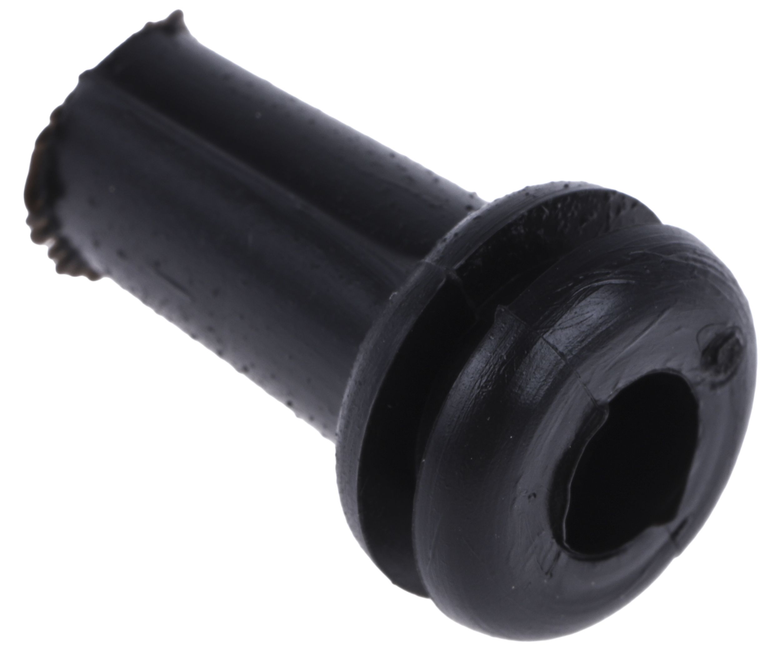 Kábelalátétgyűrű PVC Kábelgyűrű, 2.4mm Fekete, Ø: Maximum of 6.35mm 9.52mm