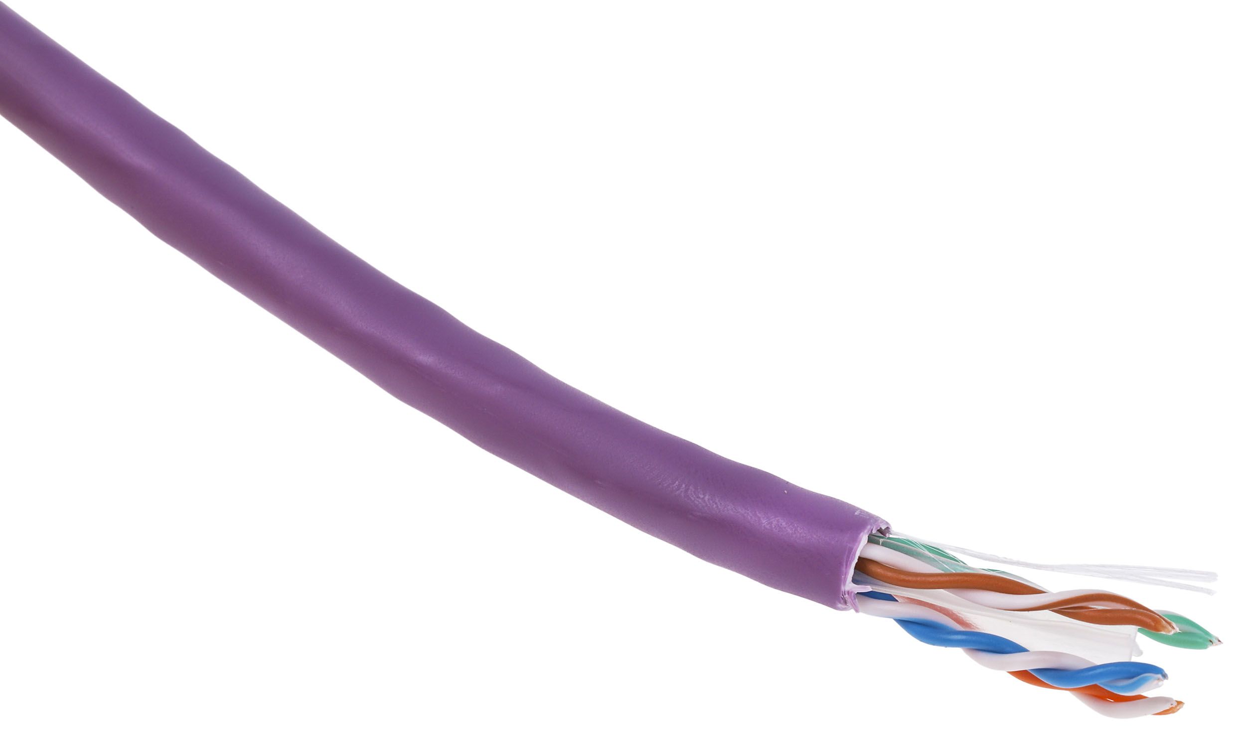 RS PRO Cat6 Cable, U/UTP Shield, Purple LSZH Sheath, 305m RS