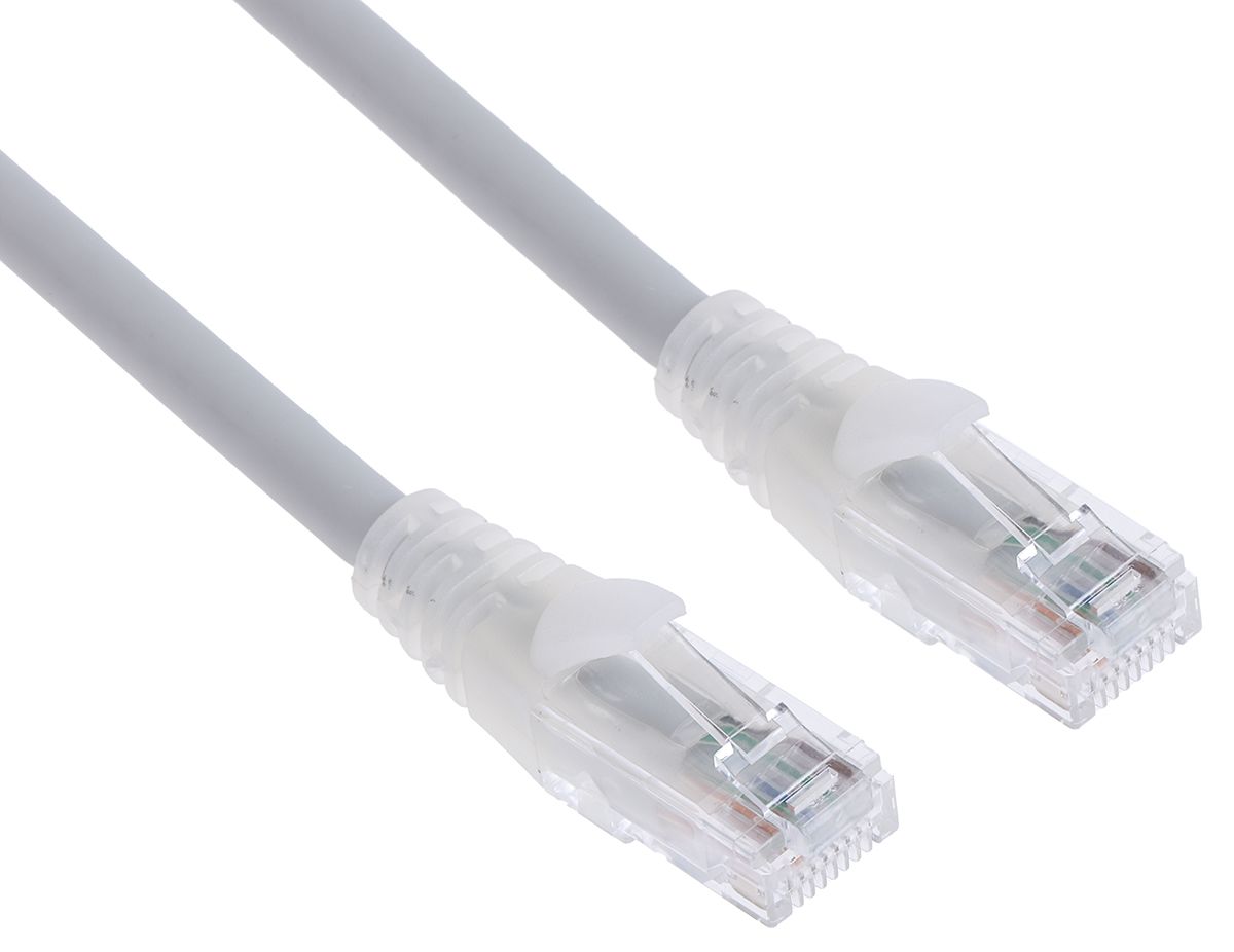 RS PRO Cat6 Ethernet Cable, RJ45 to RJ45, U/UTP Shield, Grey LSZH ...