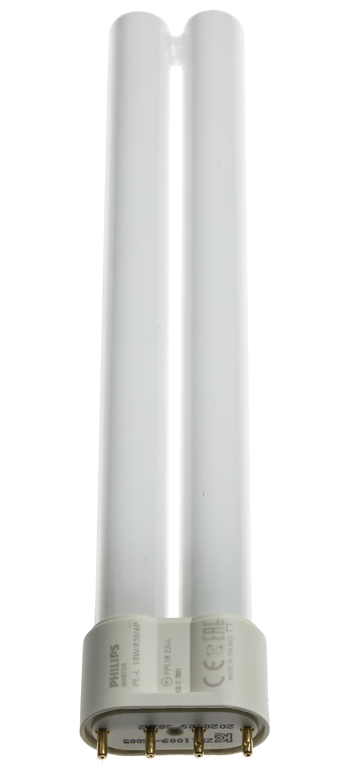 2G11 Twin Tube Shape CFL Bulb, 18 W, 3000K, Warm White Colour Tone