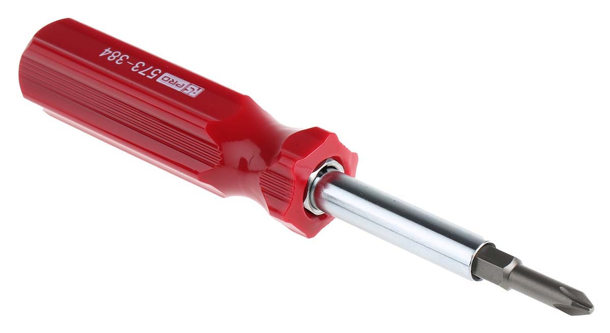 RS PRO Flat, Phillips Interchangeable Screwdriver 3/16 9/32 PH1 PH2 in Tip
