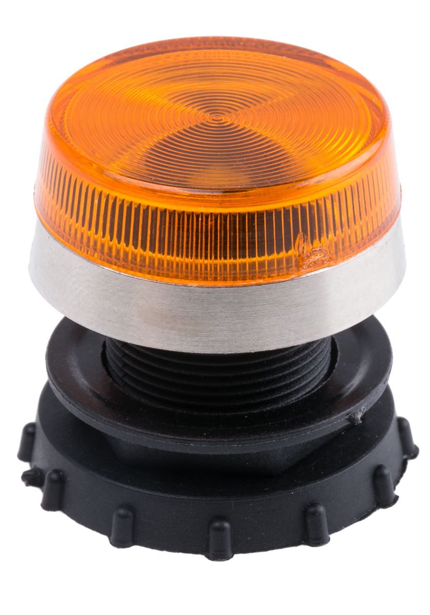 MY AMBER LED Indicator Lens & Lampholder Combination, Panel Mount RS