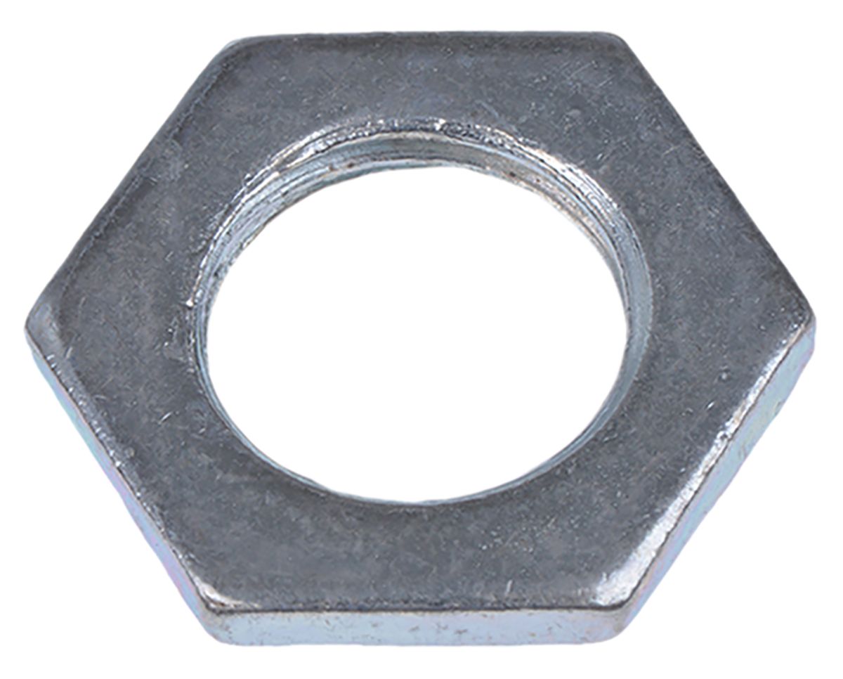 RS PRO Silver Steel Cable Gland Locknut, M16 Thread