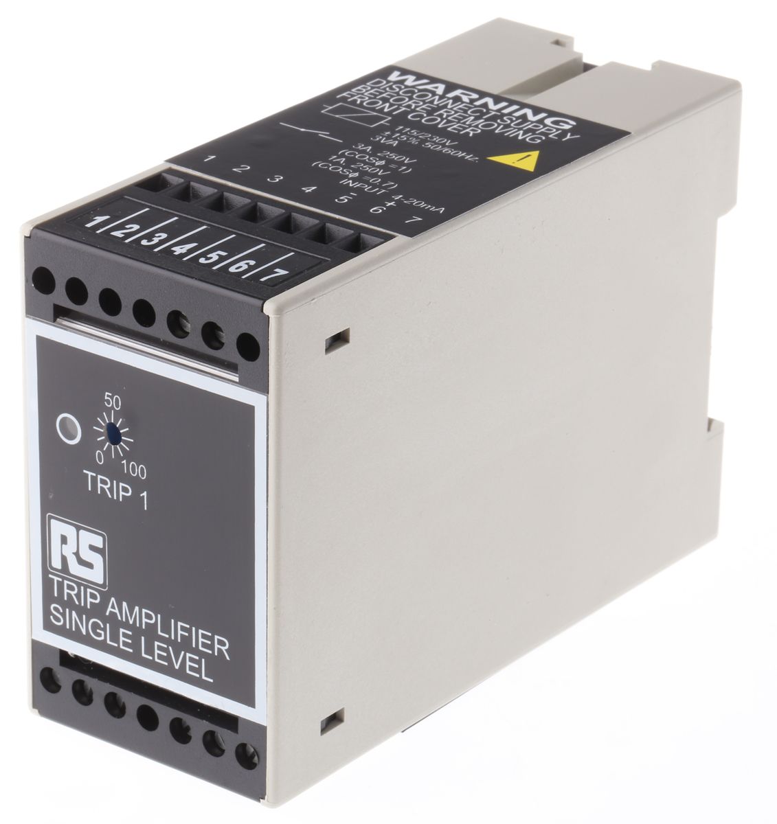 RS PRO Signal Conditioner, 115V ac, Current Input, Relay Output
