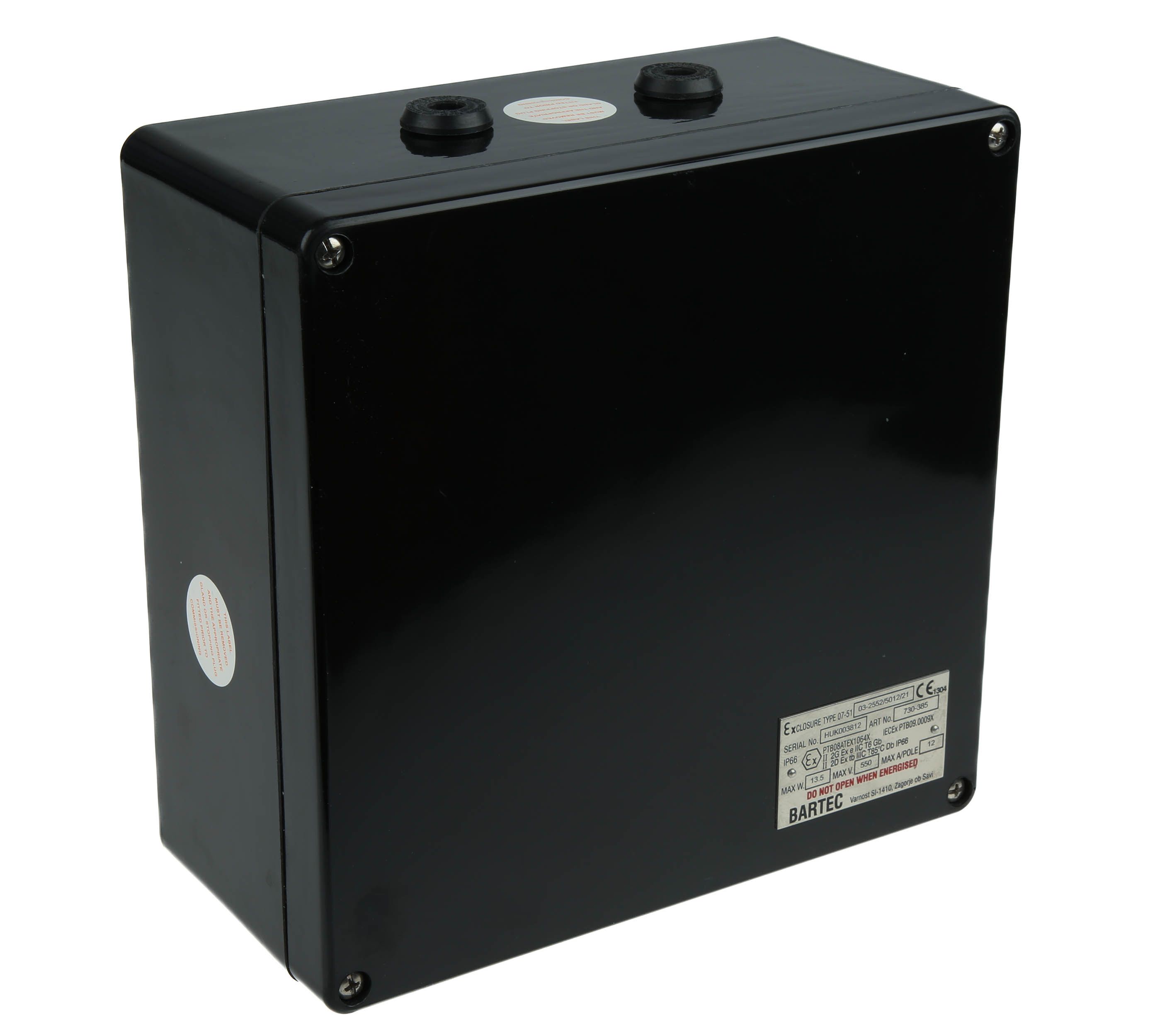Bartec GB Series Black Junction Box, IP66, 20 Terminals, ATEX, 255 x 250 x 120mm