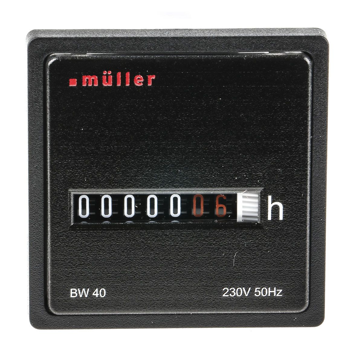 BW 40.28 230V Muller BW40 Hour Meter Counter, 5 Digit, 230 V ac RS