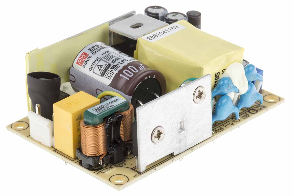 Mean Well Open Frame, Switching Power Supply, 15V dc, 3A, 45W