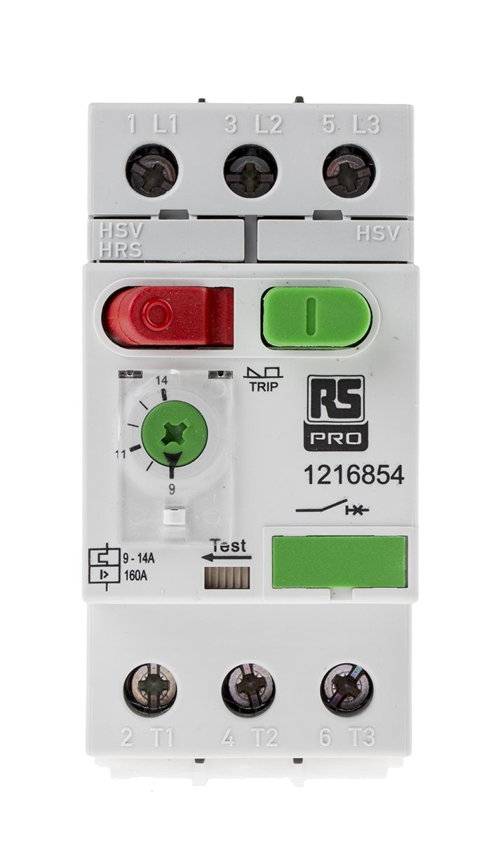 RS PRO 9 → 14 A Motor Protection Circuit Breaker
