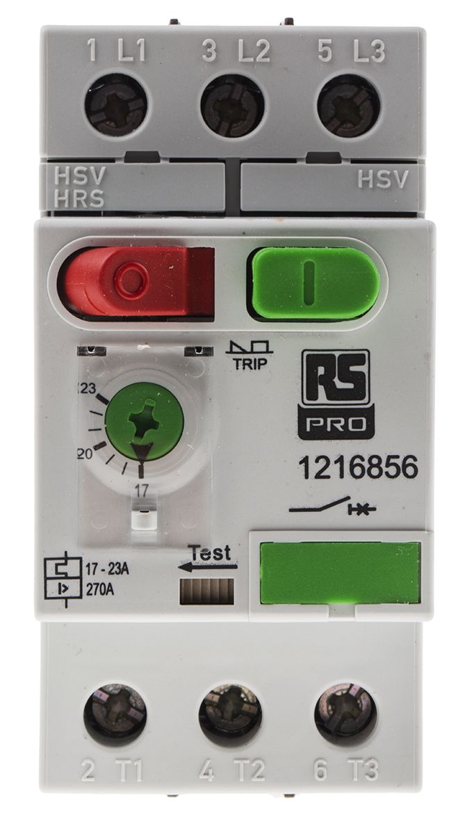 RS PRO 17 → 23 A Motor Protection Circuit Breaker