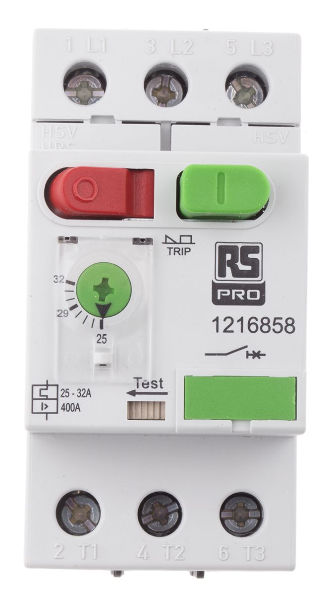 RS PRO 25 → 32 A Motor Protection Circuit Breaker