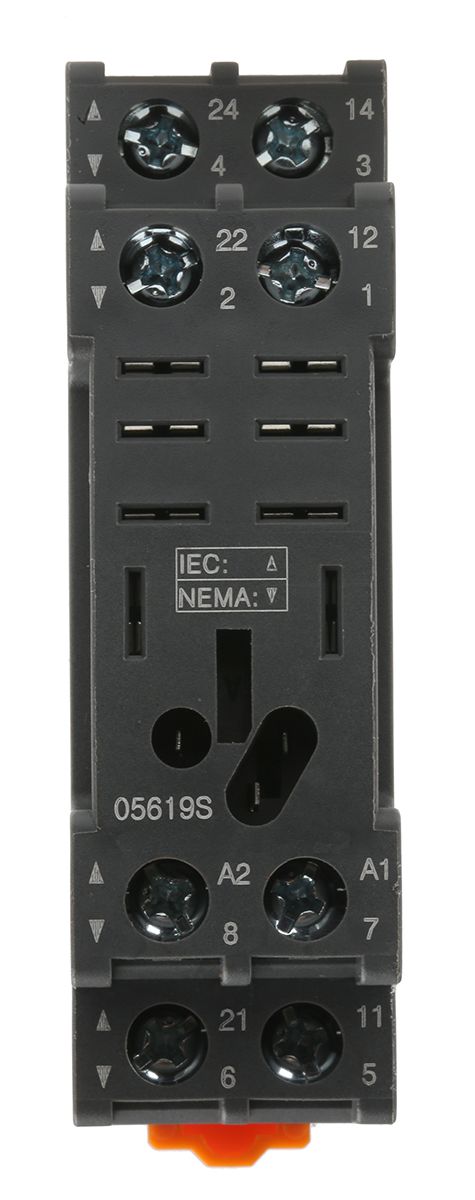 RS PRO Relay Socket for use with RS PRO RKL Relays DPDT 8 Pin, DIN Rail, 300V