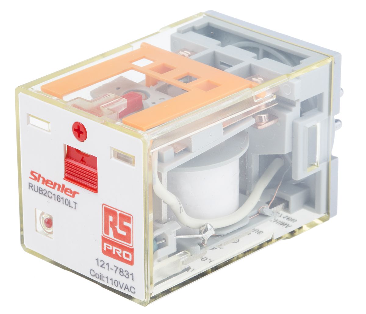 RS PRO Plug In Power Relay, 110V ac Coil, 10A Switching Current, DPDT RS