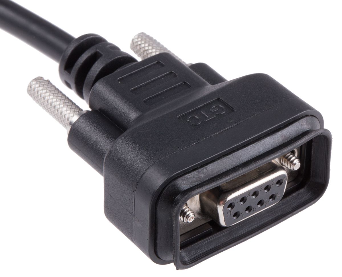 Cable serie RS PRO, long. 2m, color Negro, con. A: D-sub de 9 contactos Hembra, con. B: Sin terminación