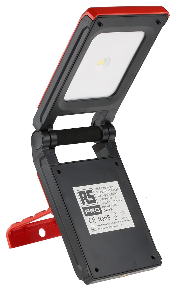 RS PRO LED Rechargeable Work Light, 10 W, 7.4 V