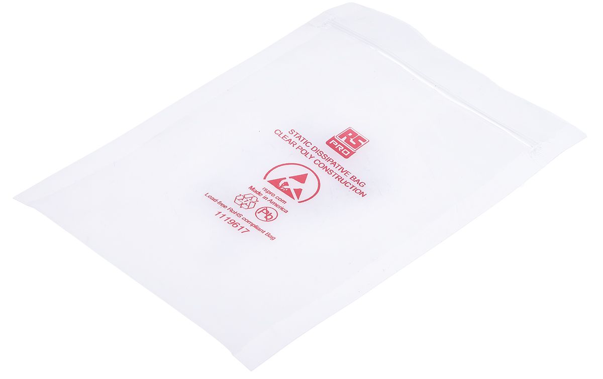 RS PRO ESD Ultra Clear Bag 100mm(W)x 150mm(L)