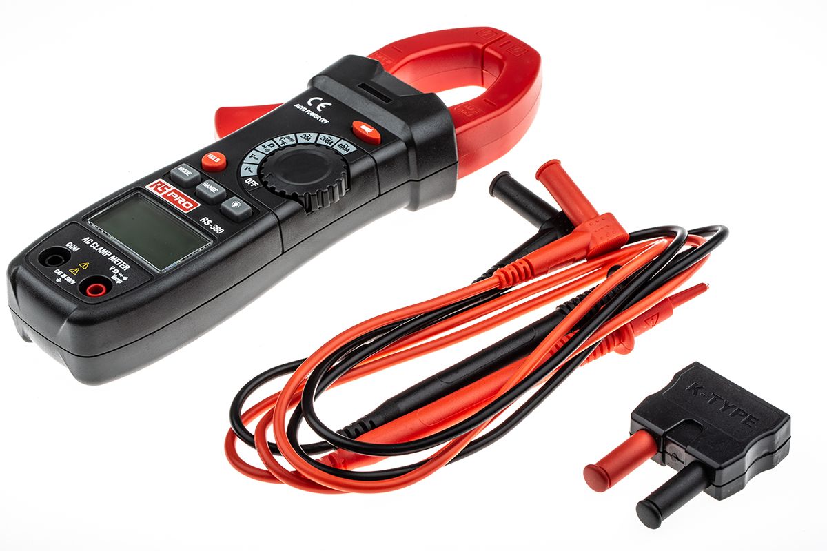 RS PRO RS380 AC Auto-Ranging Clamp Meter, Max Current 400A ac CAT III 600 V