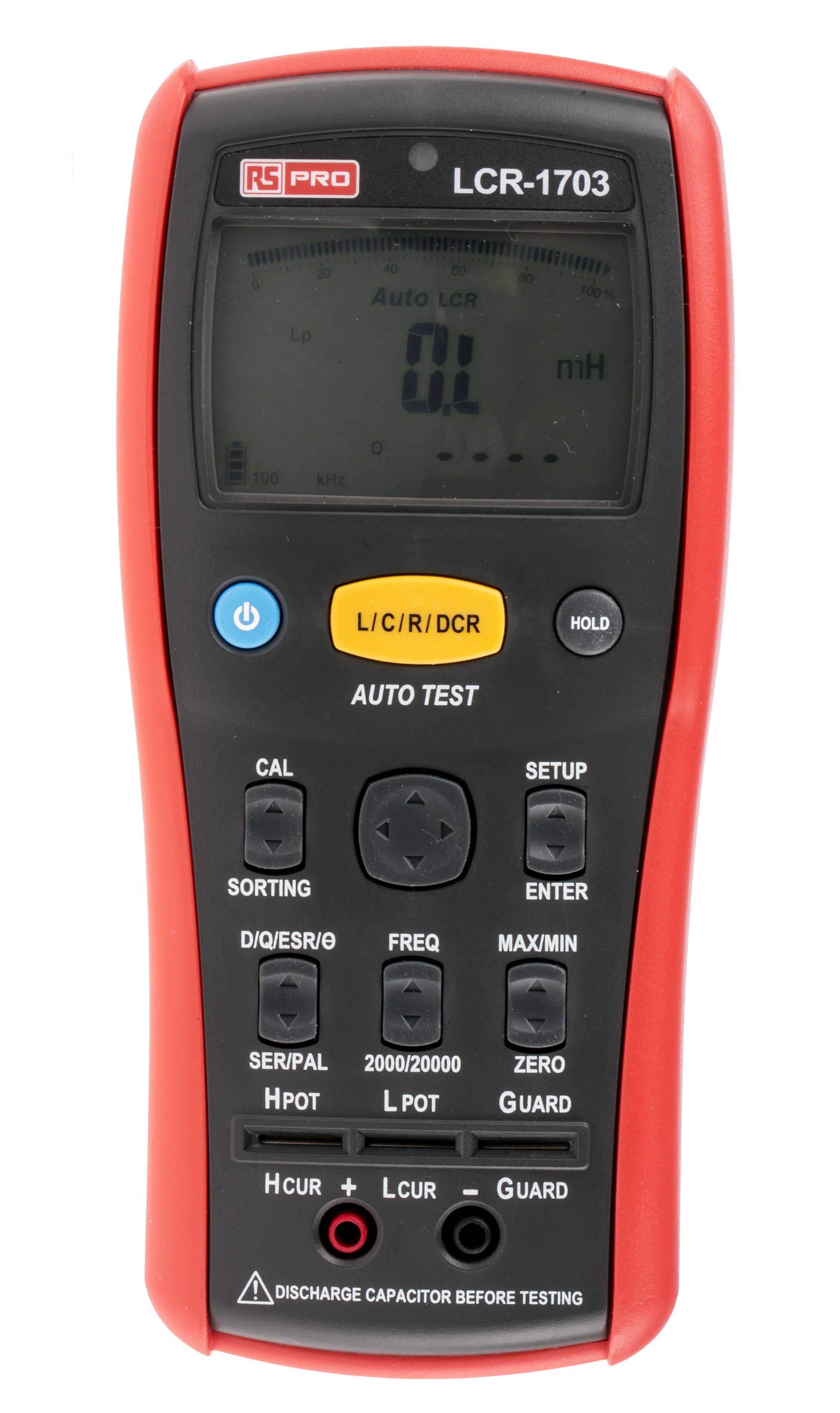 RS PRO LCR-1703 Handheld LCR Meter 20mF, 200 MΩ, 20000H | RS