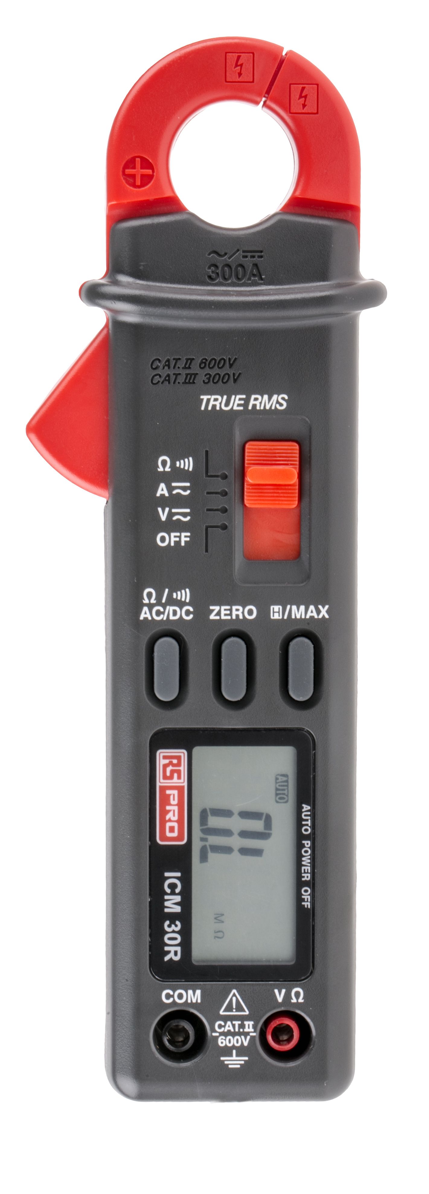 RS PRO ICM30R Clamp Meter, 300A dc, Max Current 300A ac CAT III 300V With RS Calibration