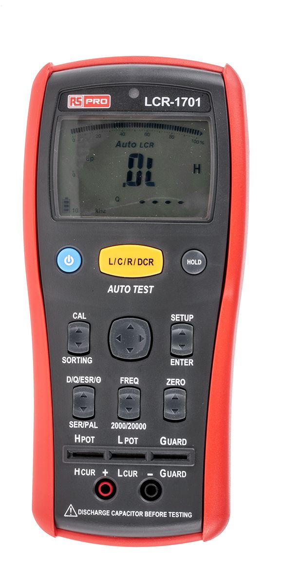 RS PRO Handheld LCR Meter 20mF, 200 MΩ, 20000H With RS Calibration RS