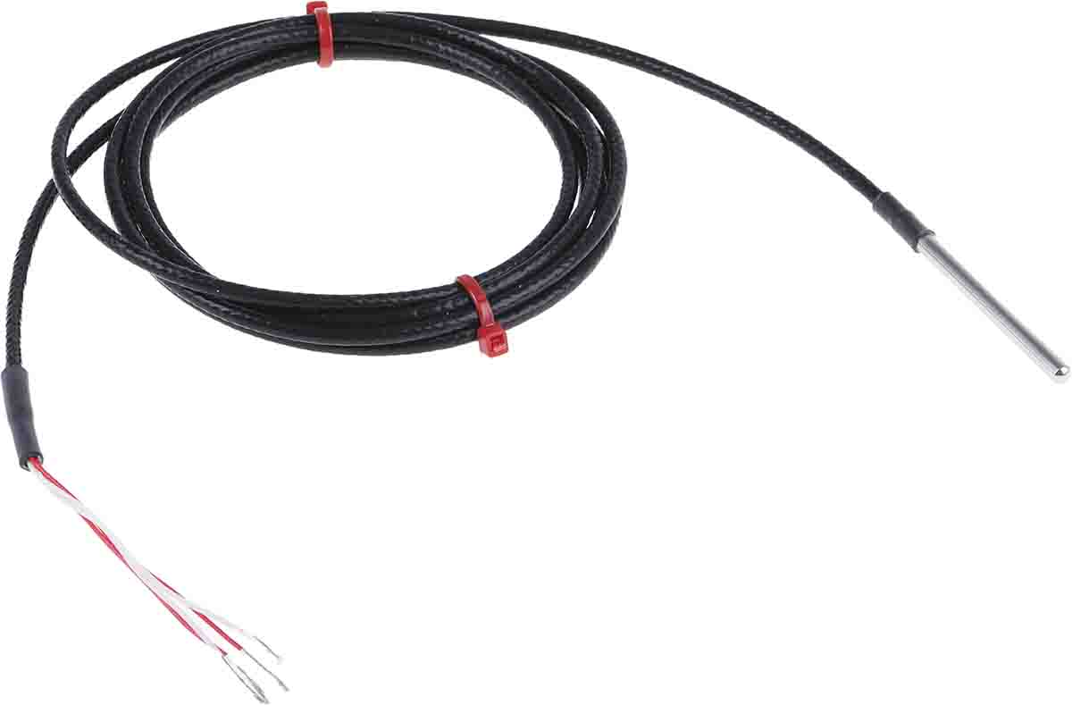 RS PRO PT100 RTD Sensor, 4mm Dia, 50mm Long, 4 Wire, Probe, Class B ...