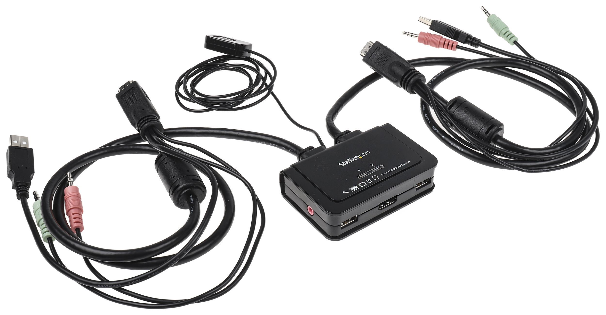 Přepínač KVM, 3.5 mm Stereo, HDMI 2portový USB, počet zobrazení: 1 1 StarTech.com, video připojení: HDMI