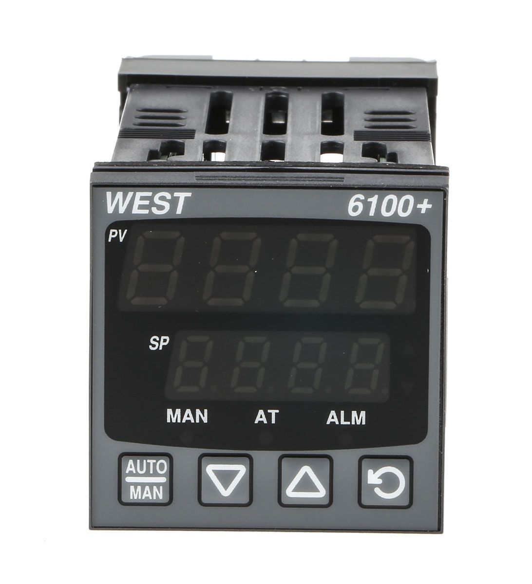 West Instruments P6100+ DIN Rail PID Temperature Controller, 48 x 48mm 1 Input, 2 Output Relay, 100 → 240 V ac
